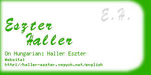 eszter haller business card